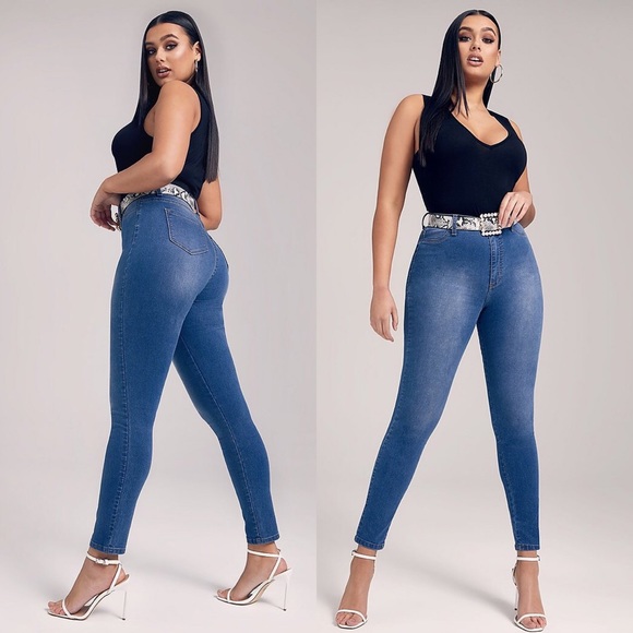 Boohoo Denim - BooHoo Plus Button Contrast Stretch Jegging Sz 20